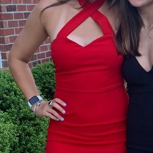 Tobi Red Bodycon Dress - Size Small